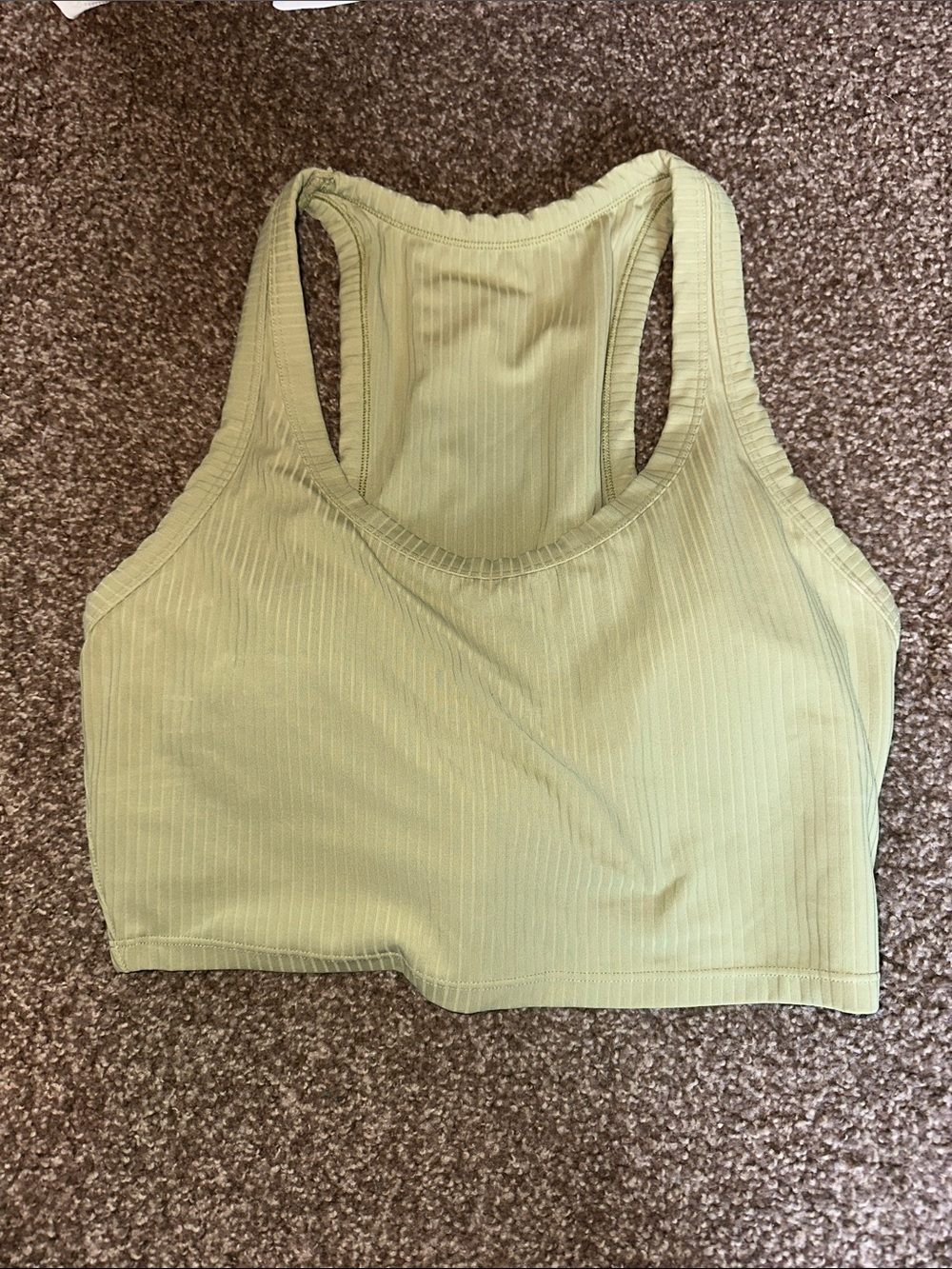 All in Motion Women’s Ribbed Sports Bra Tank Cropped, Size M